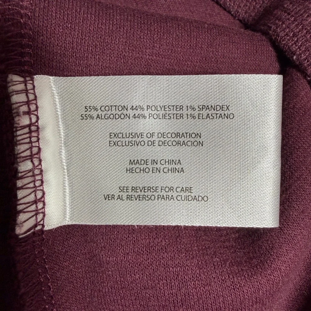 Banana Republic Men Med Crewneck Pullover Sweater Burgundy Cotton Blend Stretch